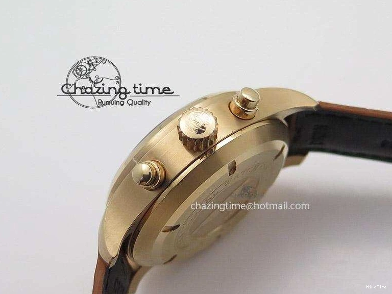 MIROTIME 0131 Youthful Pilot Chrono RG 3878 Gray Dial on Light Brown Leather Strap A 7394